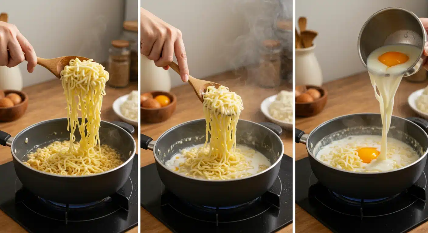 cooking-creamy-carbonara-buldak-ramen-step