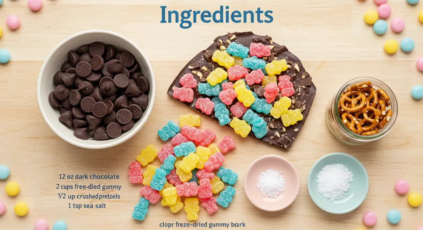freeze-dried-gummy-bear-chocolate-bark-ingredients