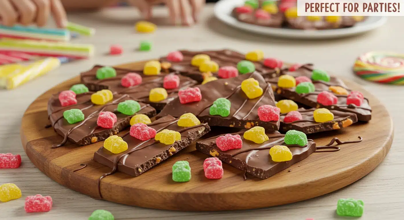 freeze-dried-gummy-bear-chocolate-bark-serving