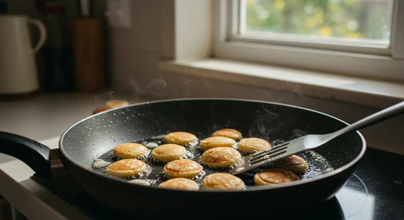 vegan-mini-pancakes-cooking