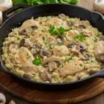 Chicken and Mushroom Orzo Risotto