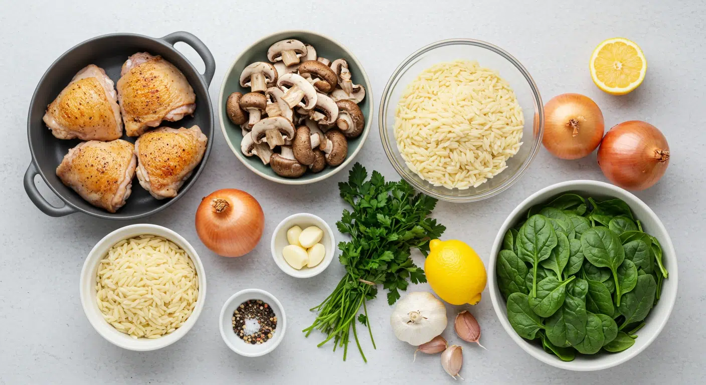 chicken-mushroom-orzo-ingredients