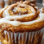 Pumpkin Cinnamon Muffins with Cream Cheese Glaze