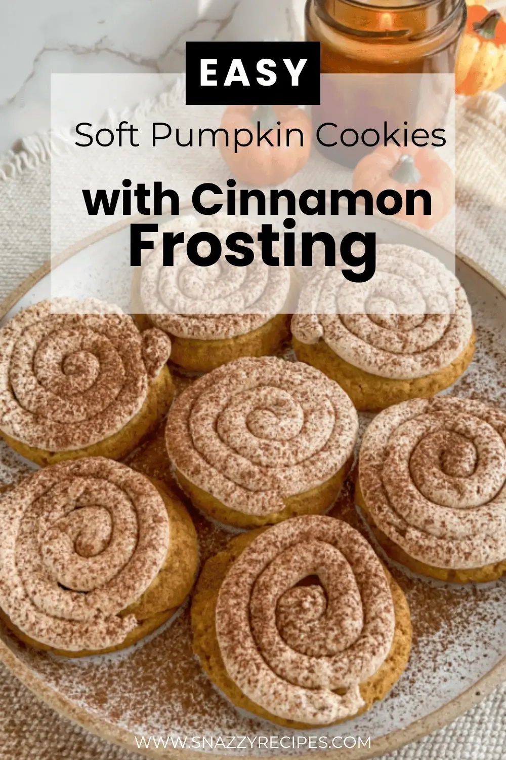 Pumpkin Cookies with Cinnamon Frosting