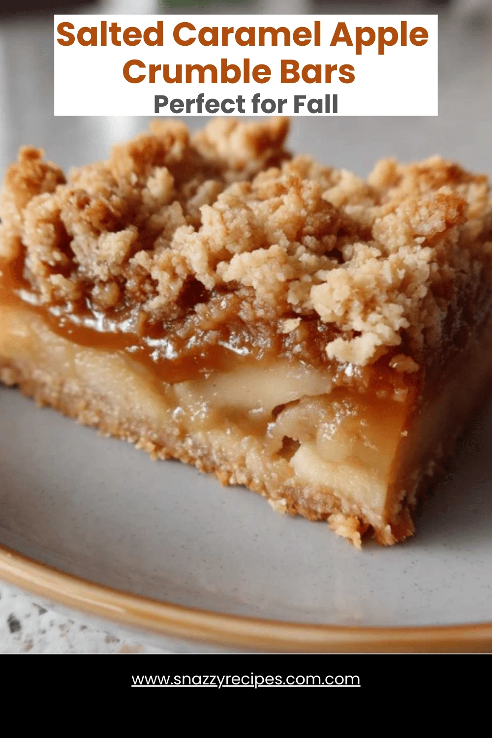 Salted Caramel Apple Crumble Bars (Perfect for Fall)