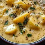 Cheddar Garlic Herb Potato Soup