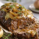 Crockpot French Onion Meatloaf