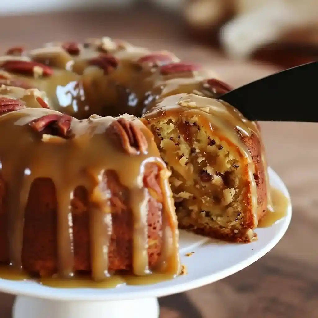 Pecan Upside Down Cake card