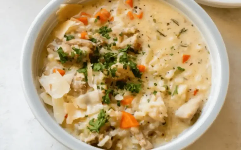 A Cozy Bowl of Creamy Chicken and Rice Soup