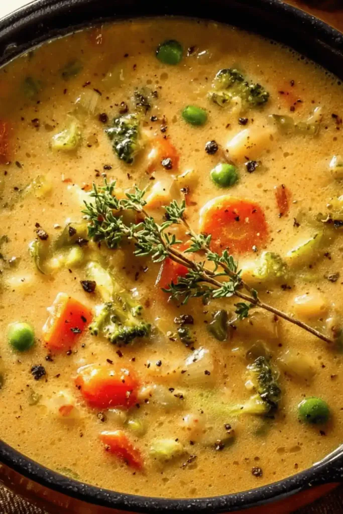 Irresistible One-Pot Creamy Vegetable Soup