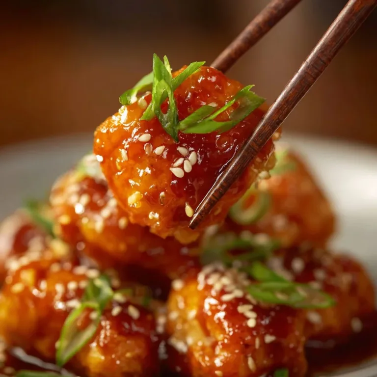 Delicious Honey Sesame Chicken served with rice and sesame seeds