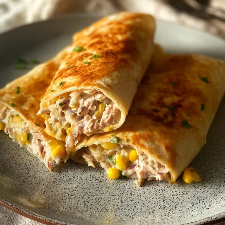 Delicious Tuna Melt Wrap made with fresh ingredients and melty cheese