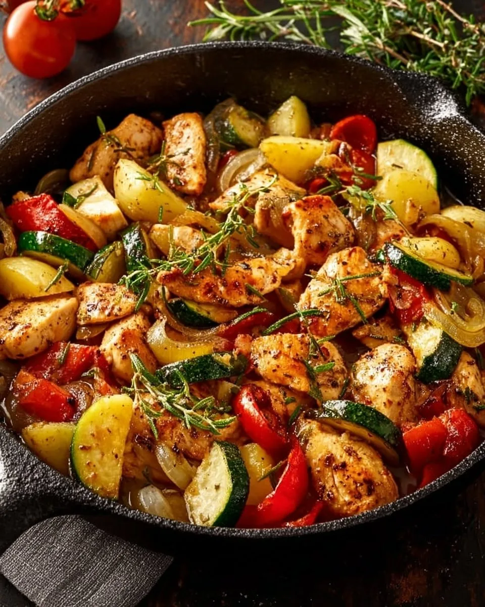 Chicken and Vegetables Skillet
