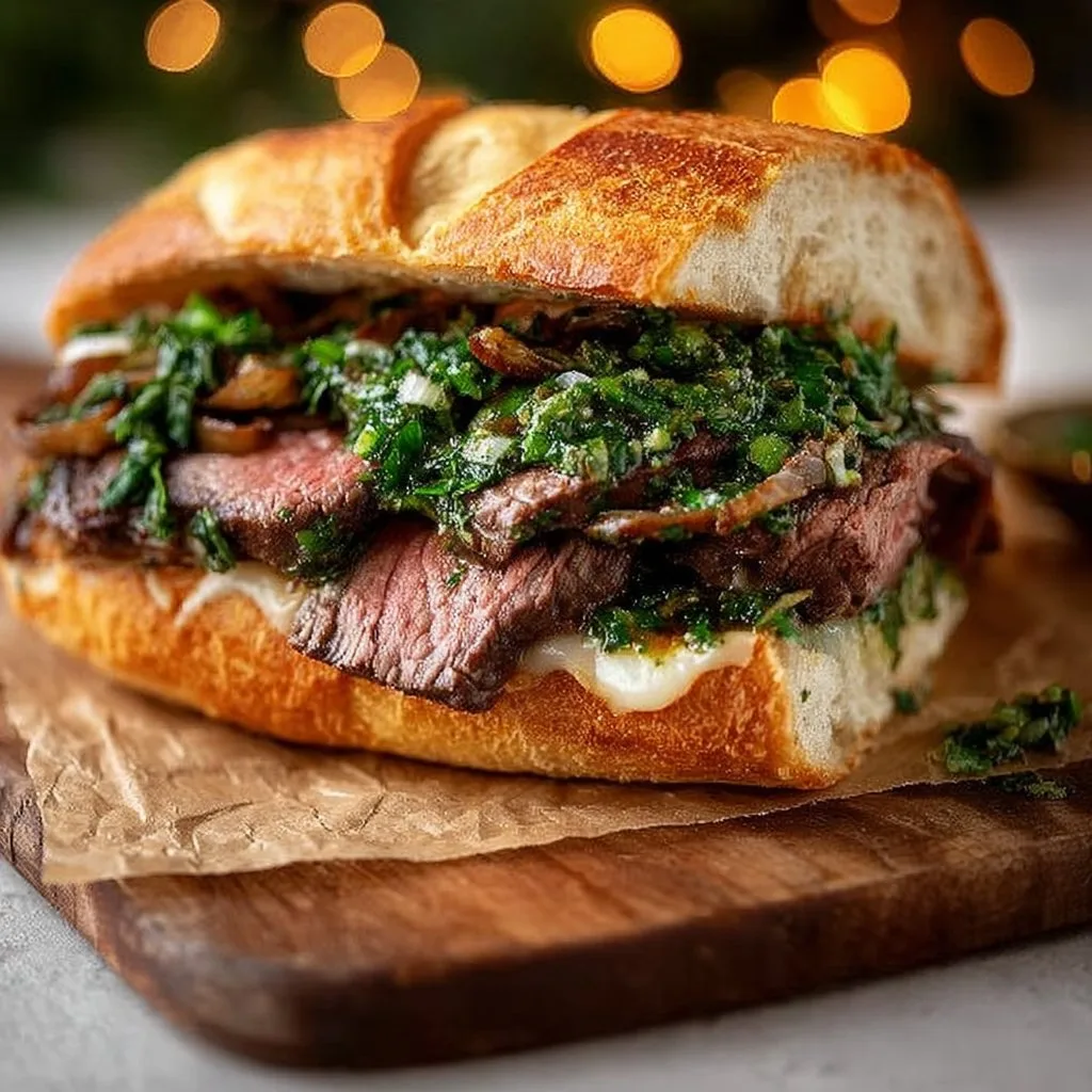 The Best Steak Sandwich with Chimichurri