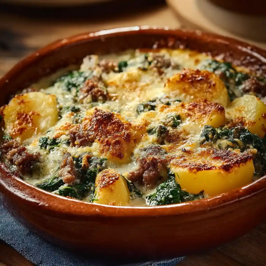 Best Cheesy Beef & Potato Spinach Casserole for Cozy Family Nights