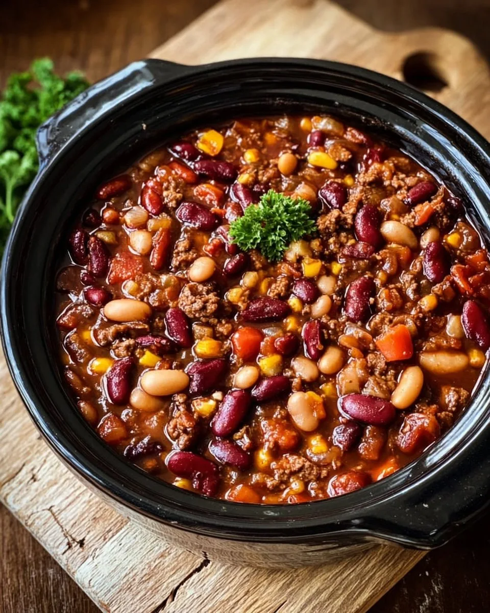 Slow Cooker Cowboy Beans