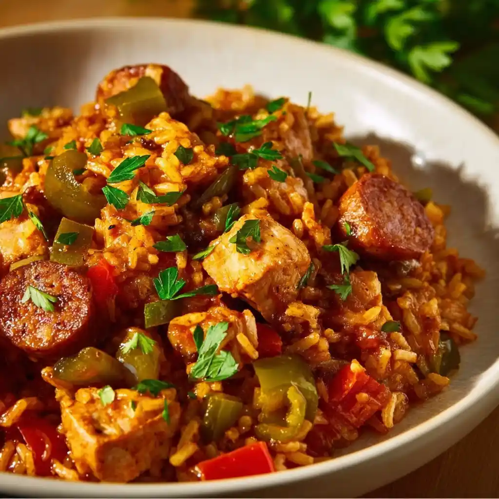Chicken Sausage Jambalaya quick recipe