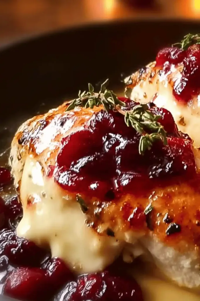 Cranberry Brie Stuffed Chicken recipe