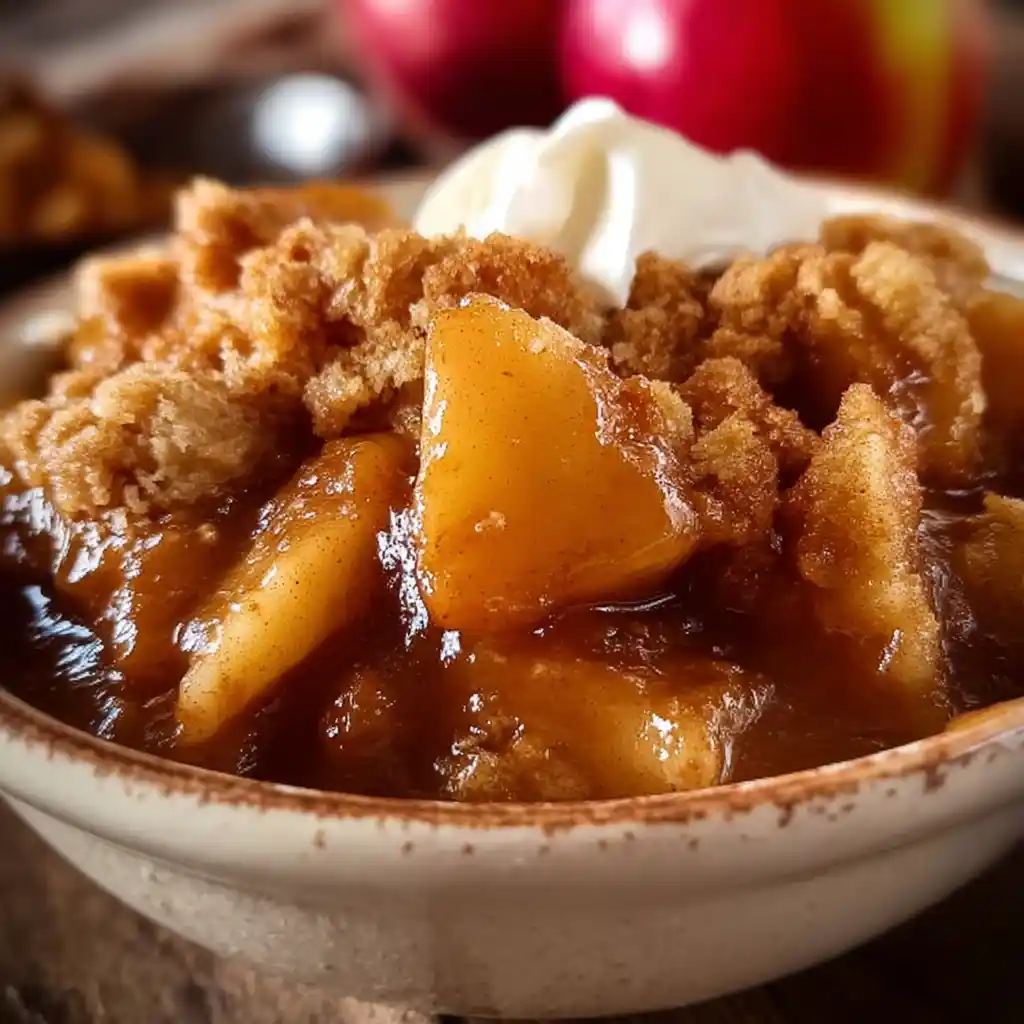 CrockPot Apple Cobbler easy recipe