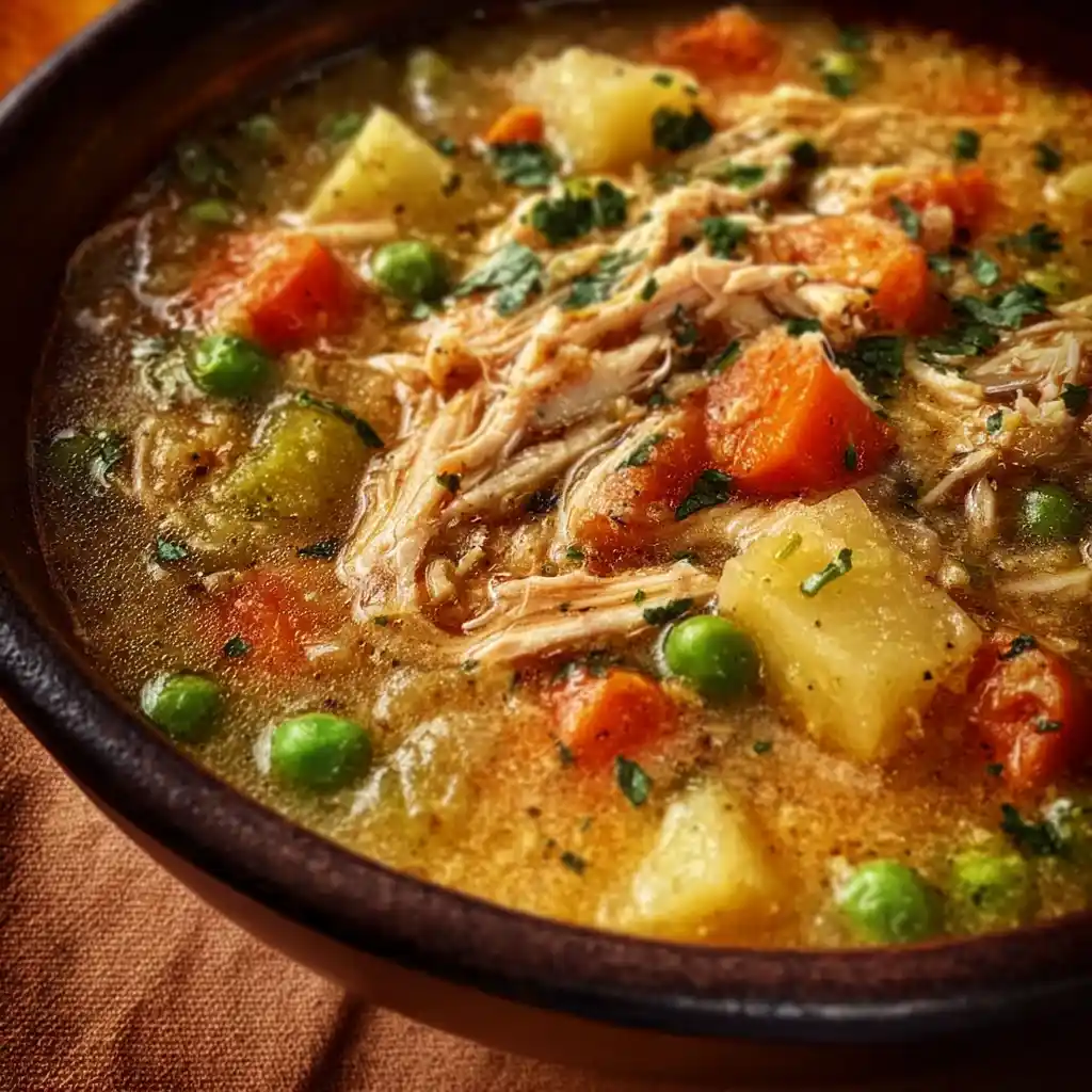 Crockpot Chicken Pot Pie Soup quick recipe