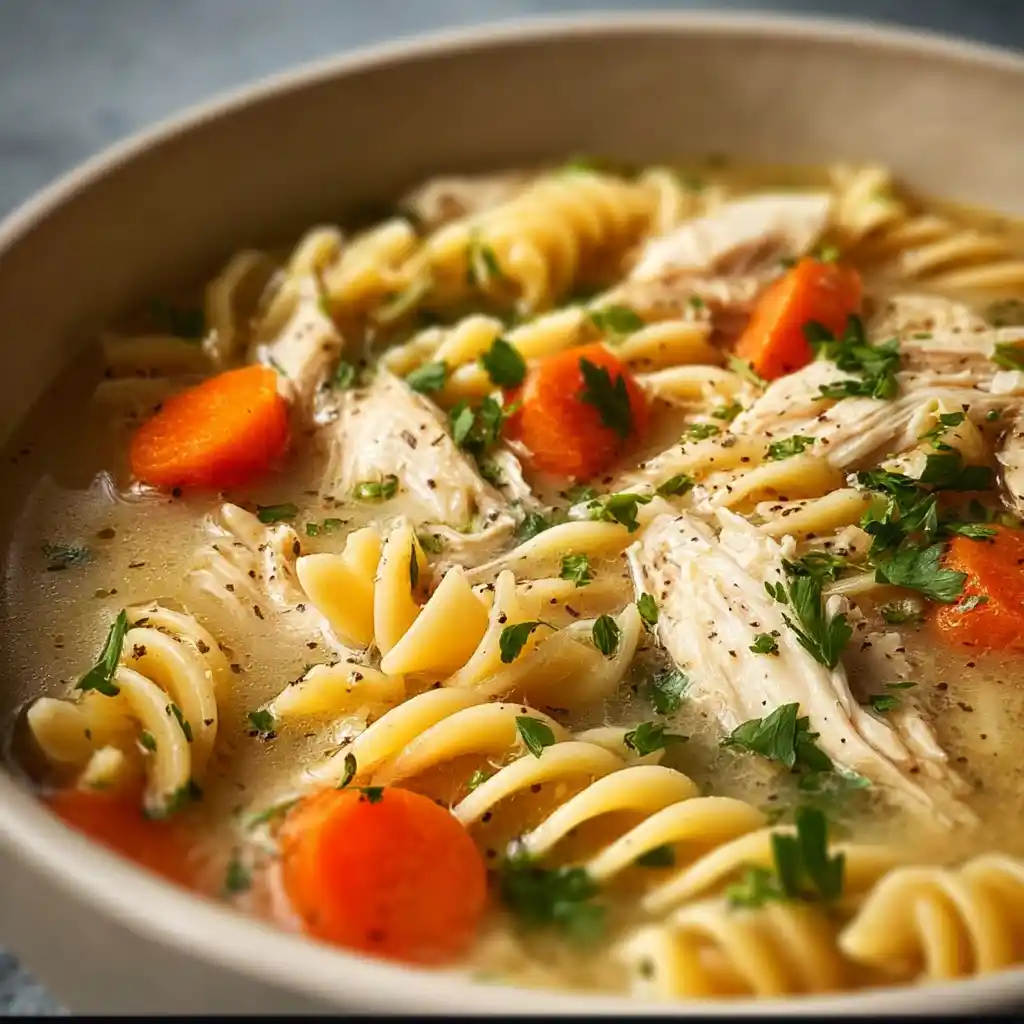 Crockpot Creamy Chicken Noodle Soup recipe