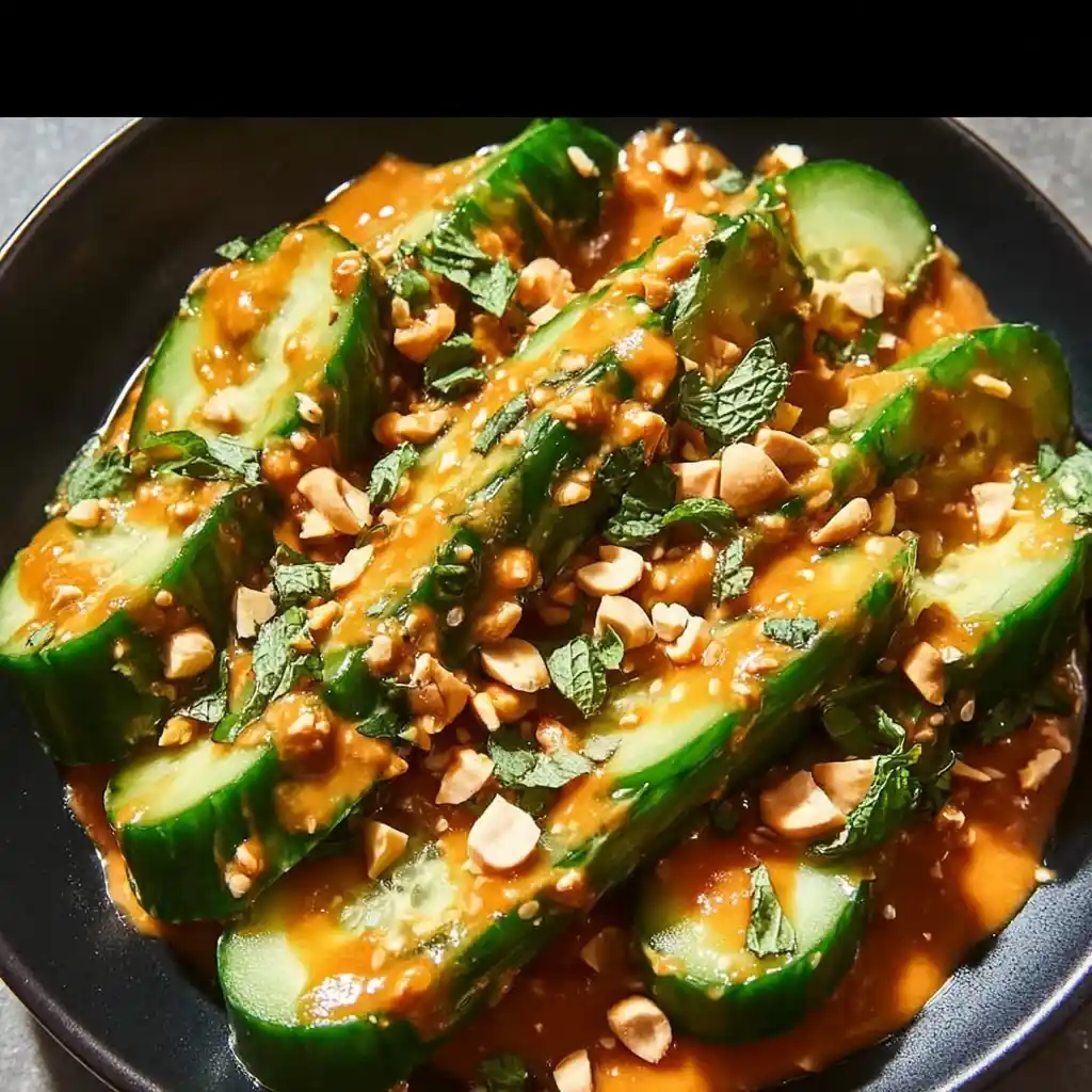Cucumbers in Spicy Peanut Sauce Recipe