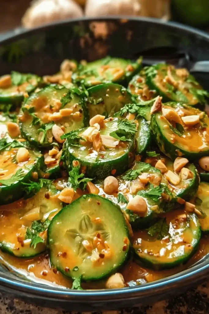 Cucumbers in Spicy Peanut Sauce Recipe