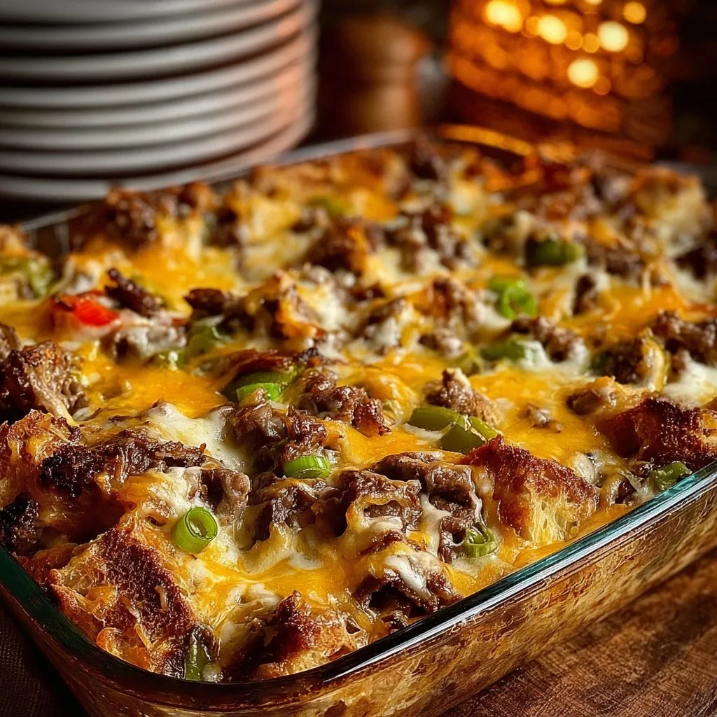 Ultimate Philly Cheese Steak Casserole