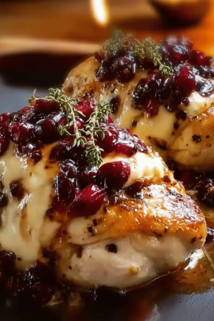 Easy Cranberry Brie Stuffed Chicken recipe