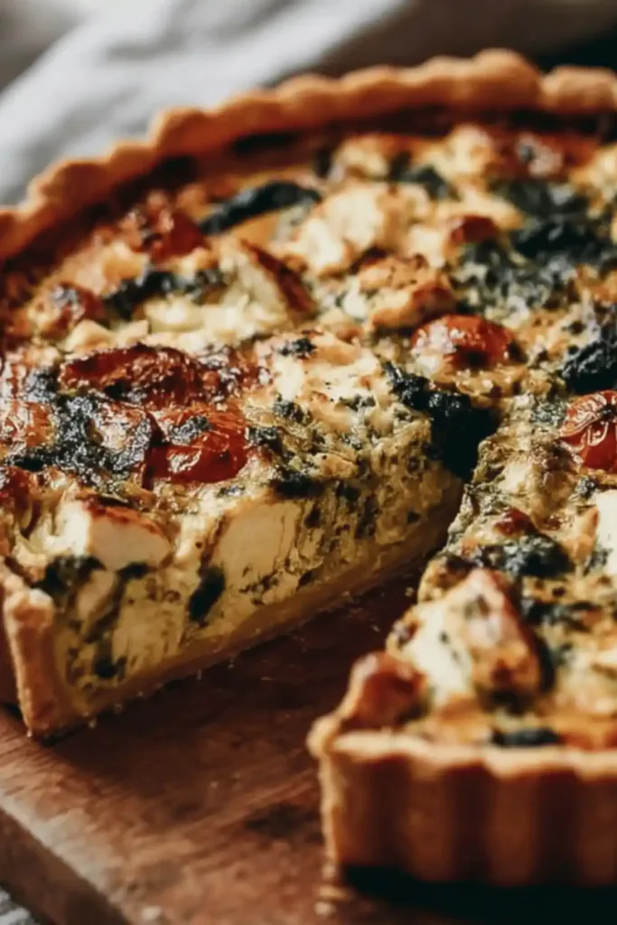 Easy Pesto Chicken Quiche Recipe