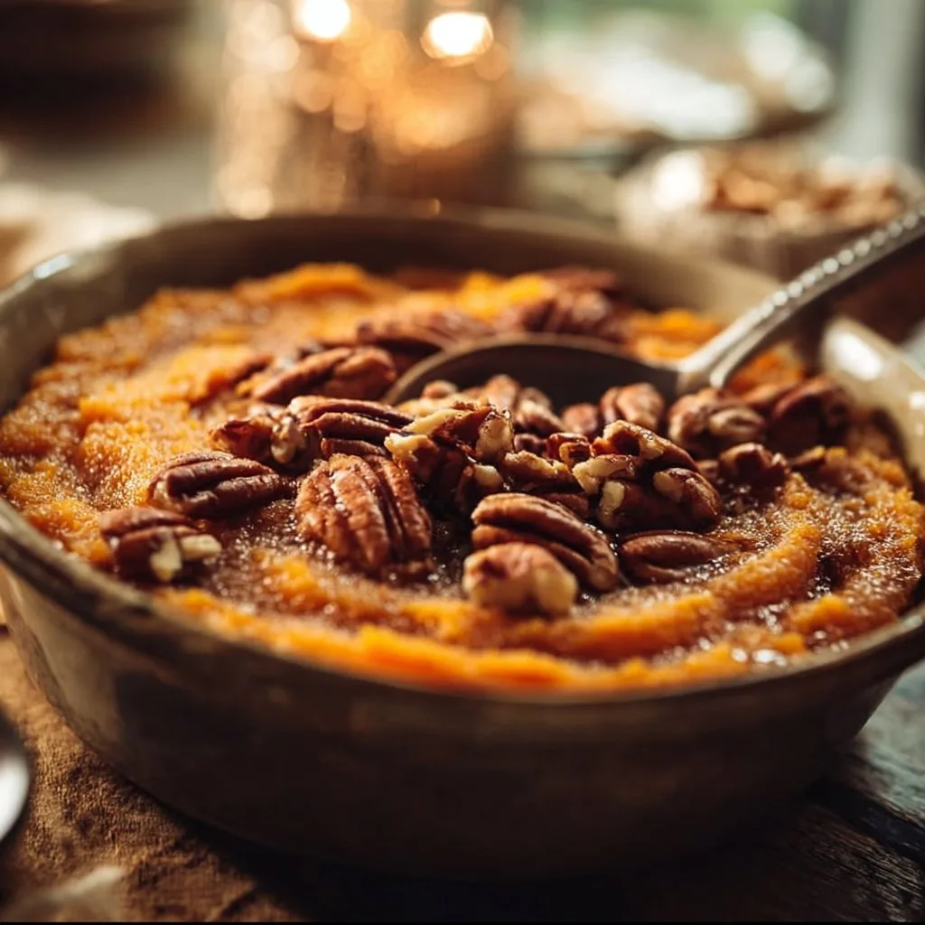 Maple-Pecan Sweet Potato Bake With Brown Butter Swirl