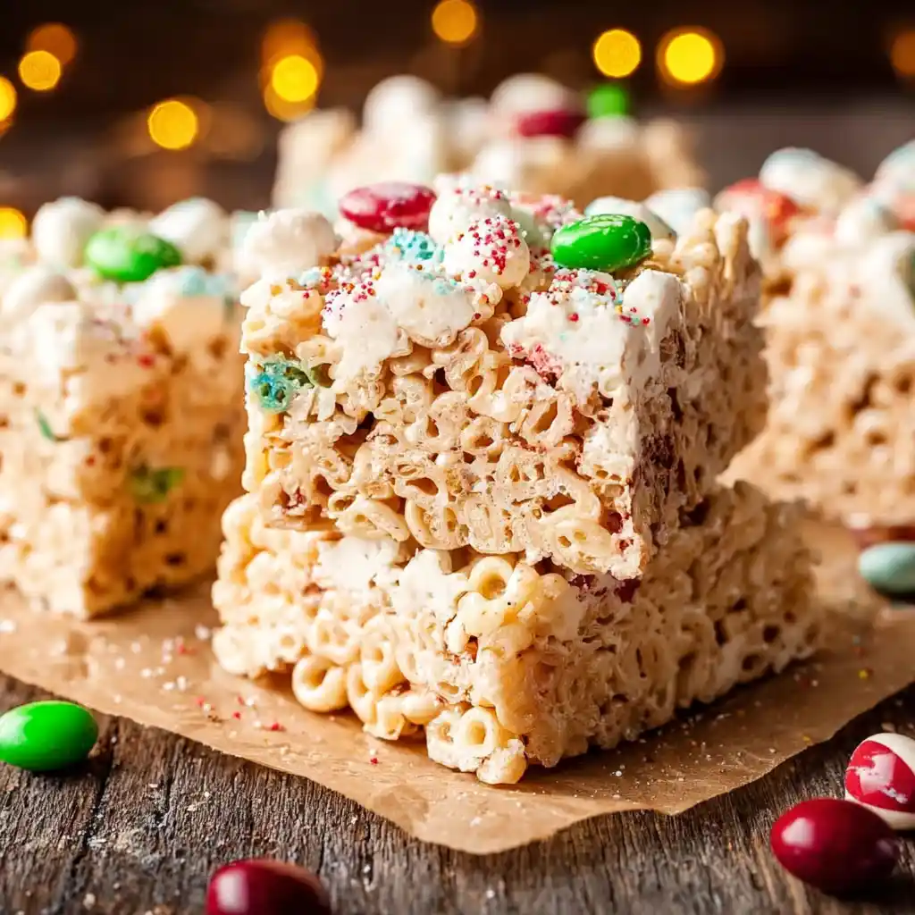 Holiday Rice Krispie Treats easy recipe