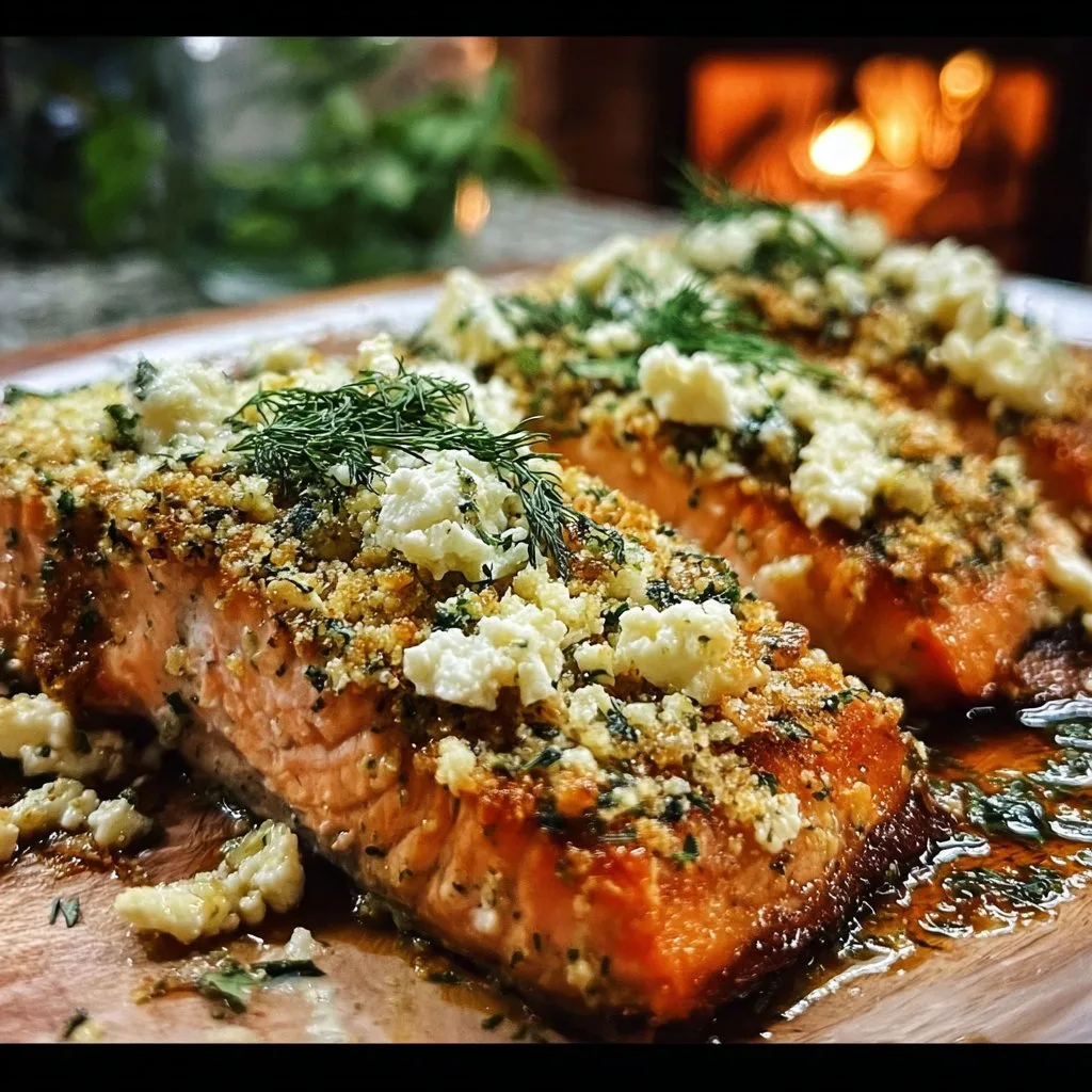 Feta Herb-Crusted Salmon