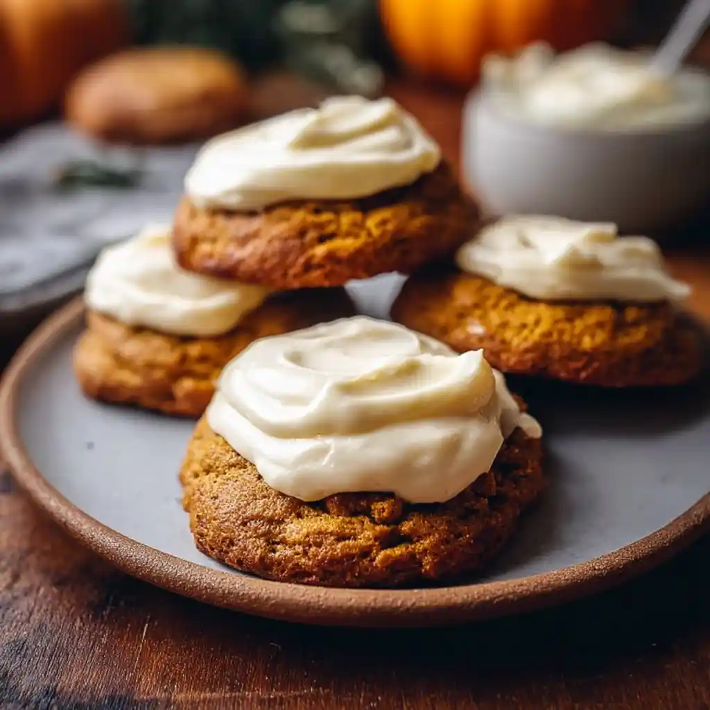 Pumpkin Cookies with Cream Cheese recipe