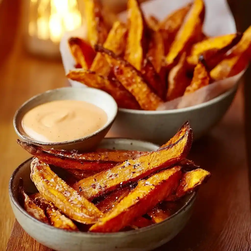 Sweet Potato Fries with Sriracha Dip quick recipe