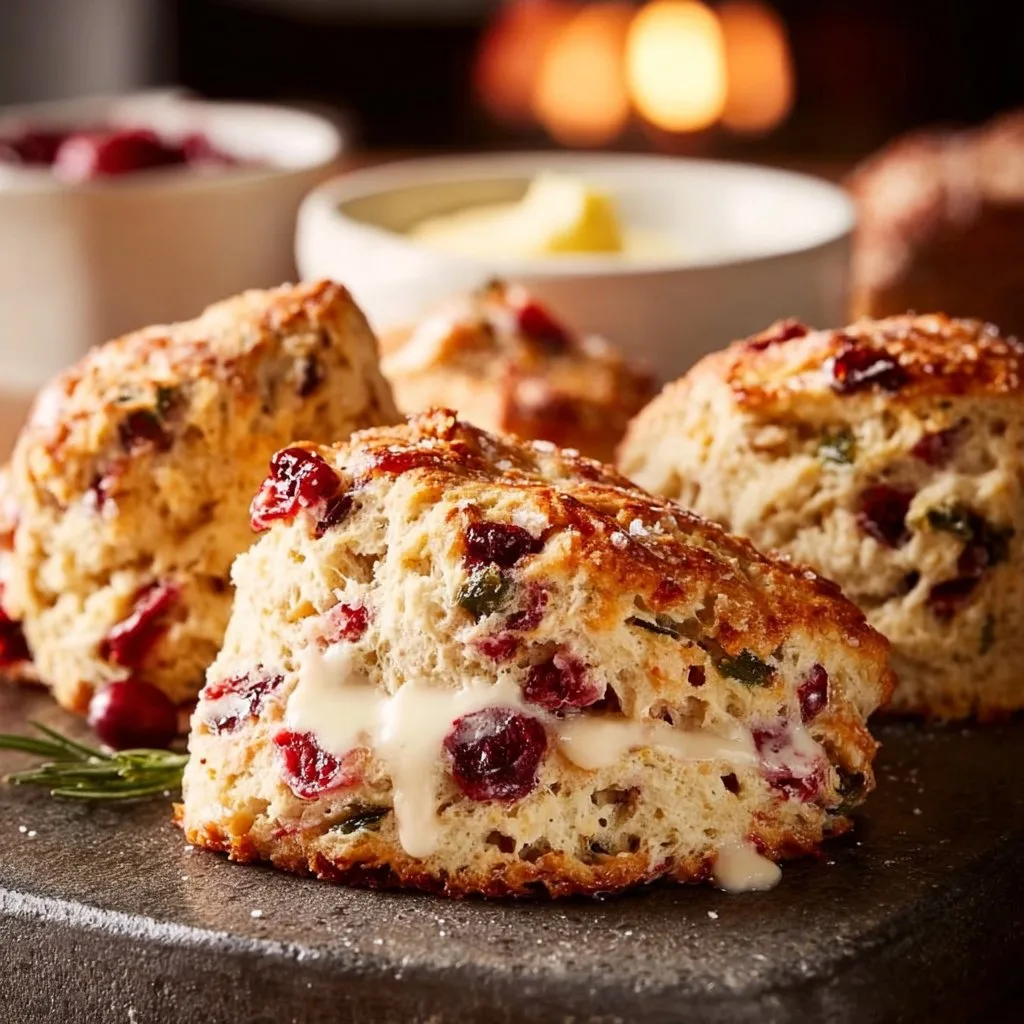 Cranberry Jalapeño Dip Scones