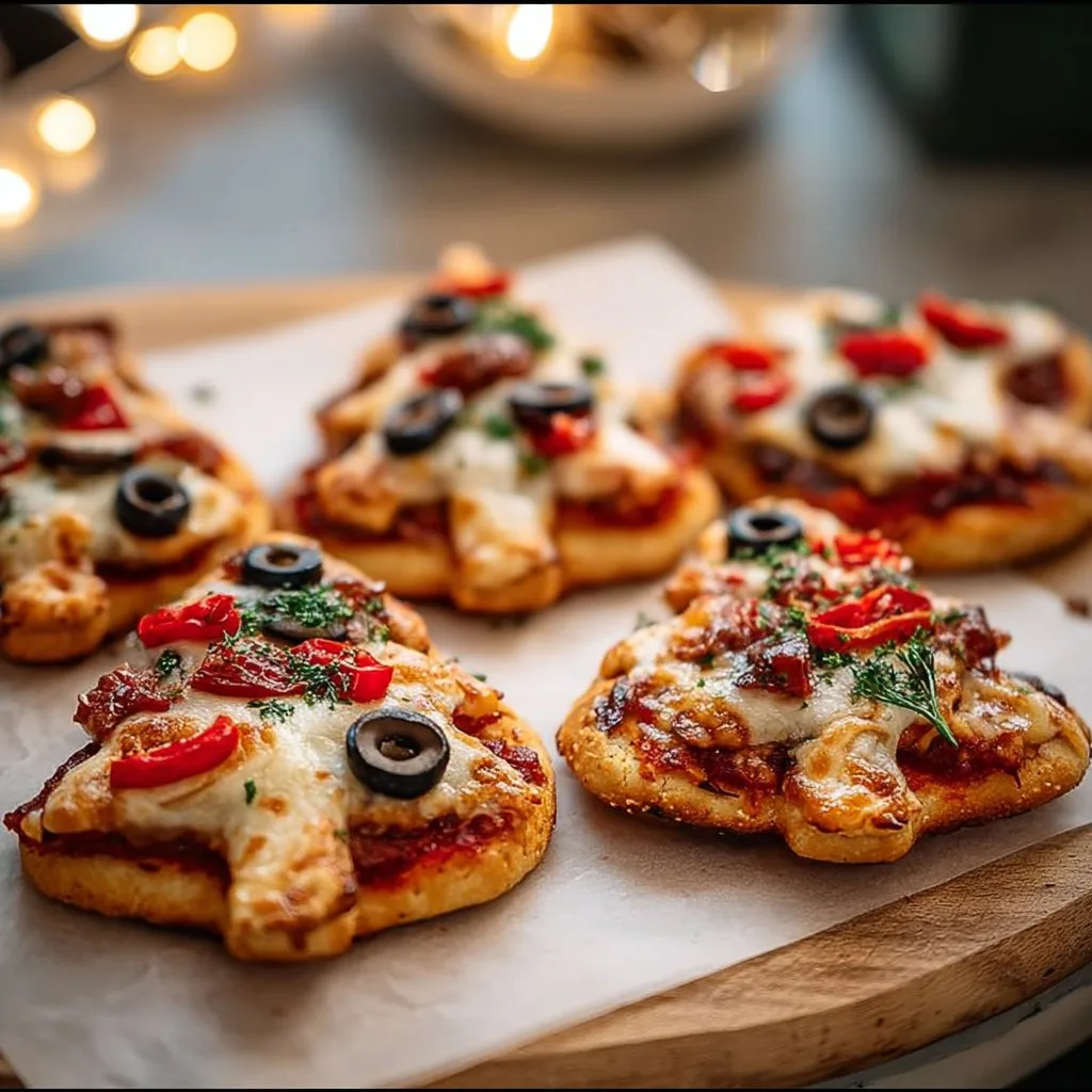 Christmas Tree Mini Pizzas