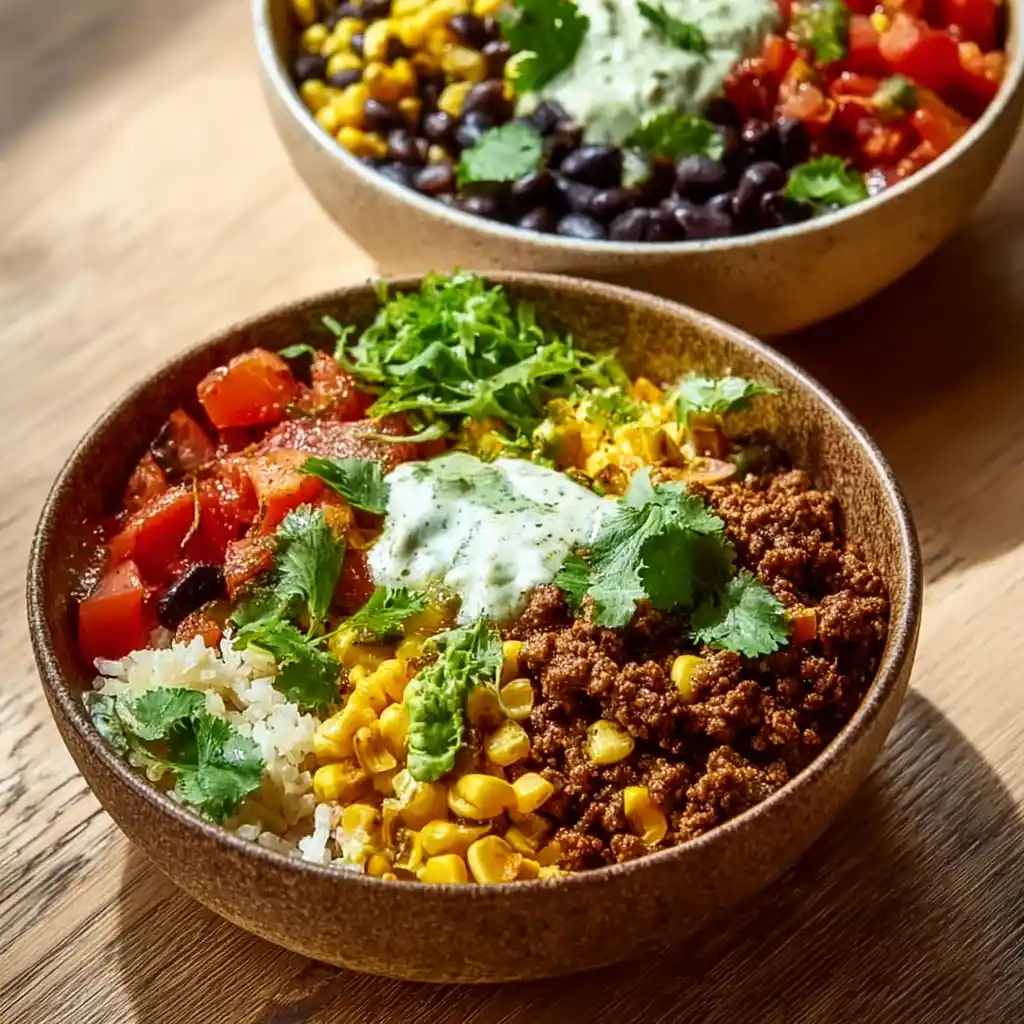 beef burrito bowls card