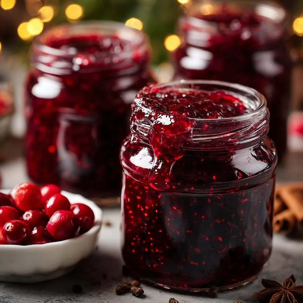 Delicious homemade Christmas jam in a crockpot, perfect for holiday celebrations.