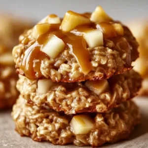 Delicious caramel apple oatmeal cookies ready for fall baking