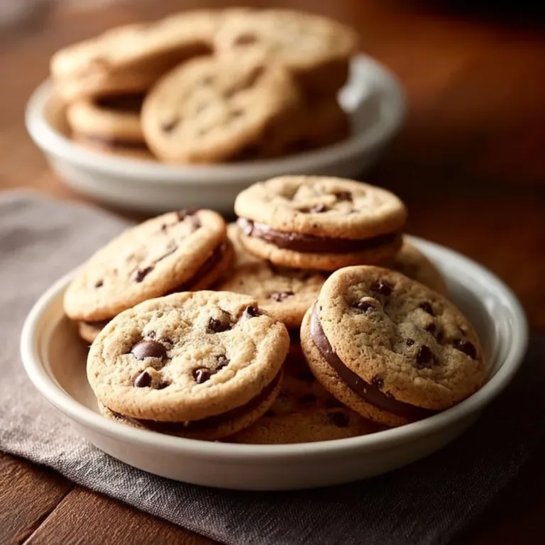 Delicious Itty-Bitty Sandwich Cookies stacked on a plate