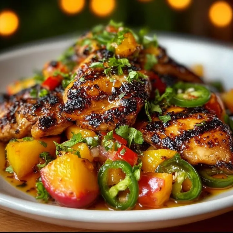 Jalapeno Peach Chicken dish showcasing sweet and spicy flavors