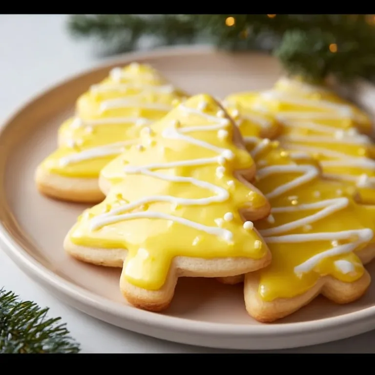 A plate of delightful Lemon Tree Cookies that brighten the holiday table.