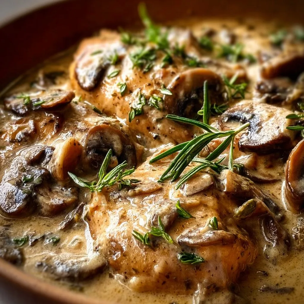 Crockpot Cream of Mushroom Chicken