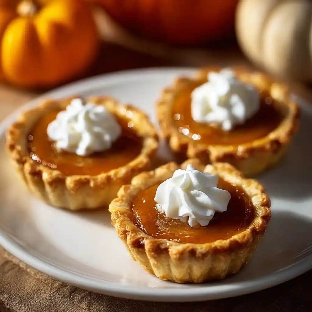 mini pumpkin pies recipe card