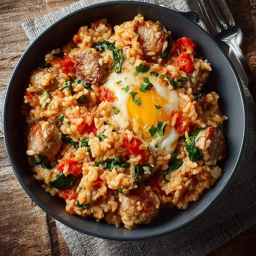 One-Pan Spicy Italian Sausage and Rice