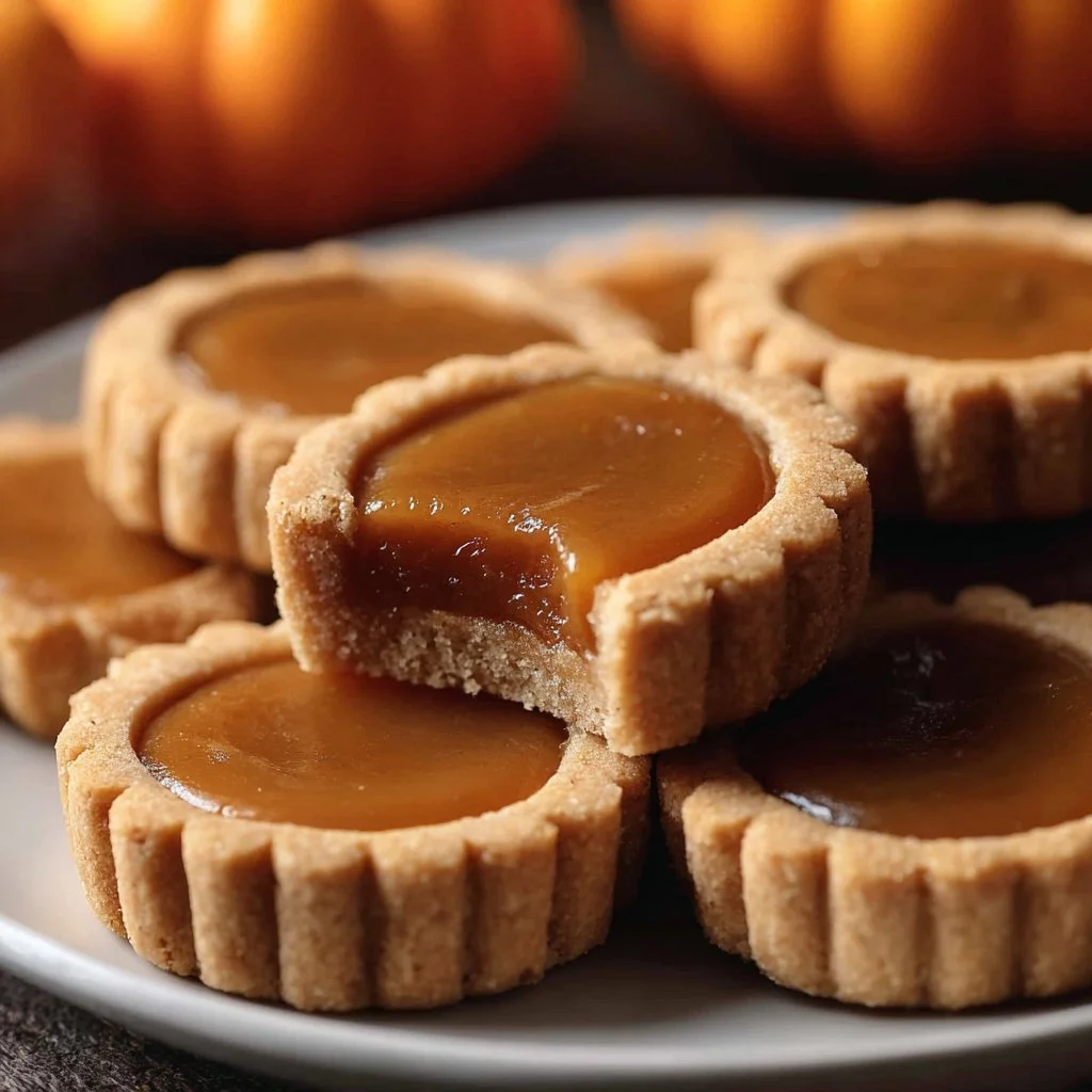 Delicious pumpkin pie cookies with spices and a sweet glaze