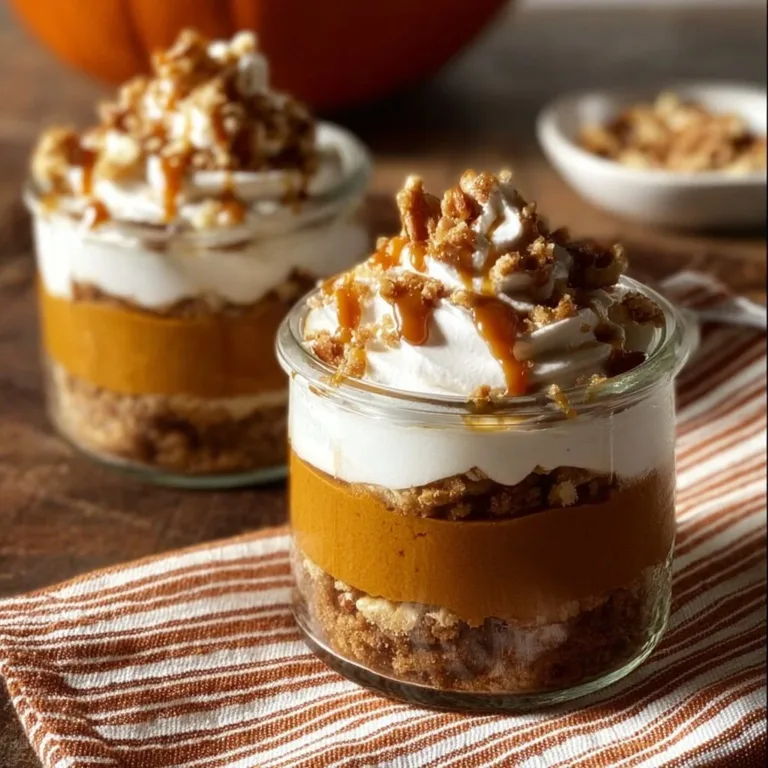 Delicious Pumpkin Pie Parfaits with 5 layers of flavor and texture