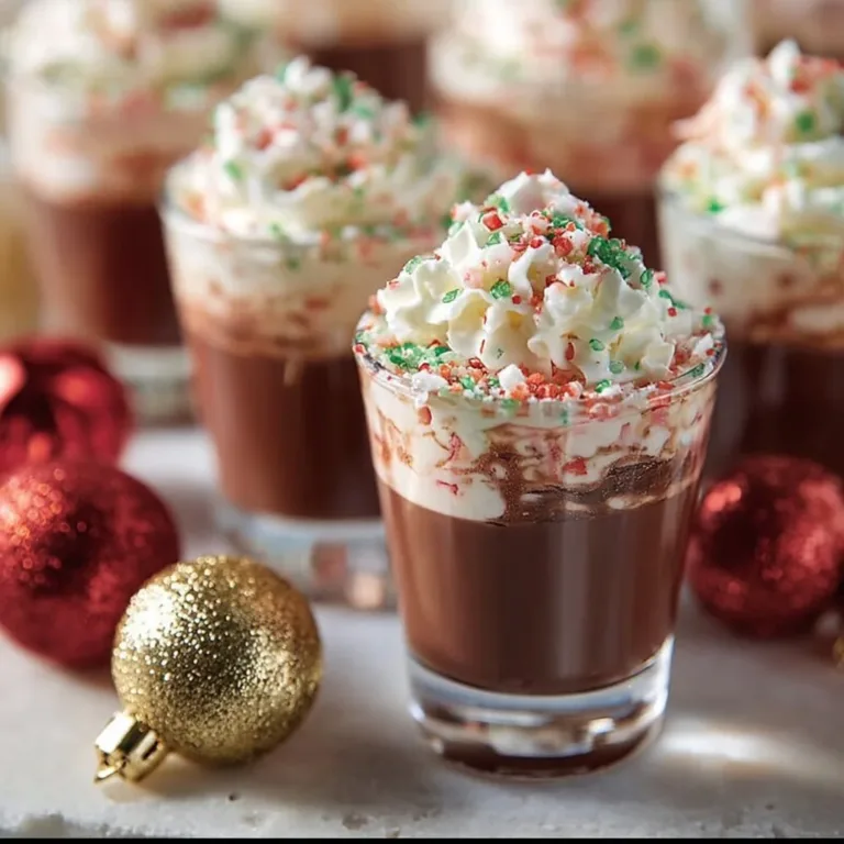Sparkling Candy Cane Shooter - a sweet non-alcoholic holiday drink