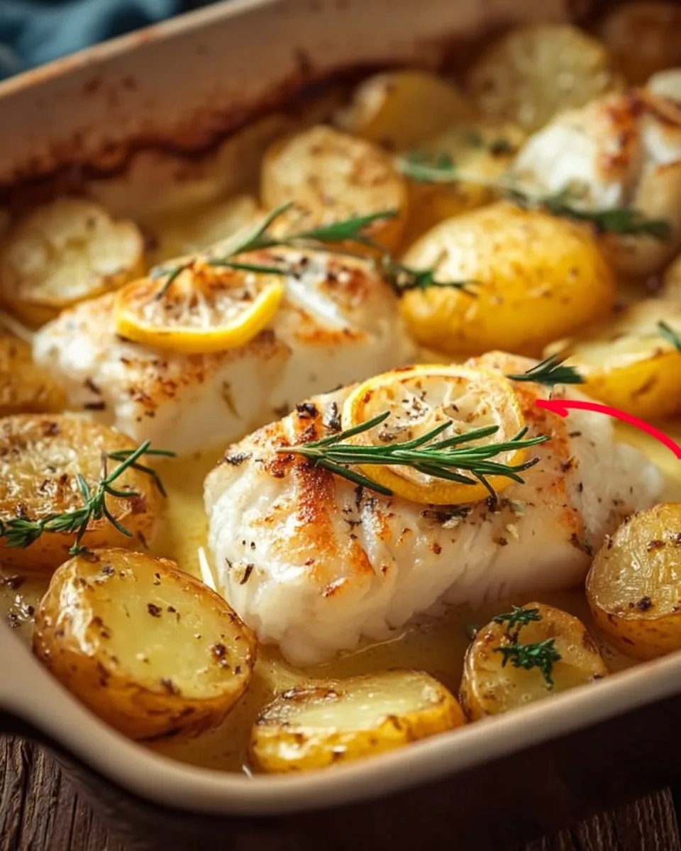 Baked Cod with Yukon Gold Potatoes